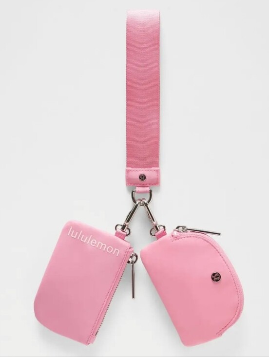 lululemon athletica Handbags - NWT Lululemon Double Pouch Wristlet with Strap In Candy Cloud